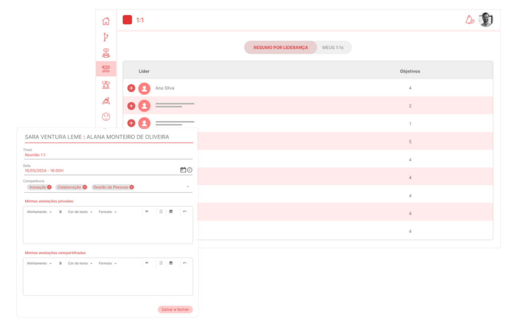 Módulo de 1:1 - Plataforma PRO Digital HR