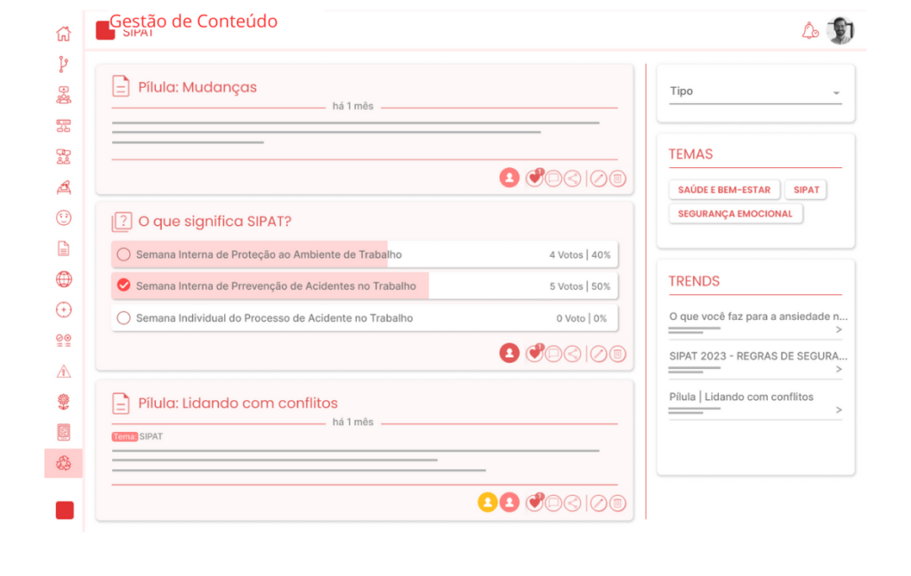 Módulo de Gestão de Conteúdo - Plataforma PRO Digital HR